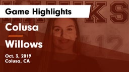 Colusa  vs Willows Game Highlights - Oct. 3, 2019