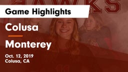 Colusa  vs Monterey Game Highlights - Oct. 12, 2019