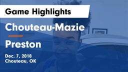 Chouteau-Mazie  vs Preston  Game Highlights - Dec. 7, 2018