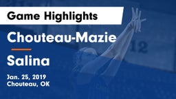 Chouteau-Mazie  vs Salina  Game Highlights - Jan. 25, 2019