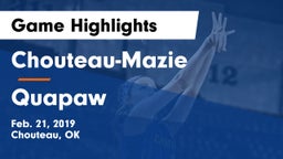 Chouteau-Mazie  vs Quapaw  Game Highlights - Feb. 21, 2019