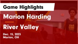 Marion Harding  vs River Valley  Game Highlights - Dec. 15, 2023