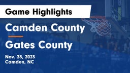 Camden County  vs Gates County Game Highlights - Nov. 28, 2023
