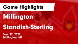 Millington  vs Standish-Sterling  Game Highlights - Jan. 12, 2022