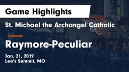 St. Michael the Archangel Catholic  vs Raymore-Peculiar  Game Highlights - Jan. 21, 2019