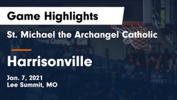 St. Michael the Archangel Catholic  vs Harrisonville  Game Highlights - Jan. 7, 2021