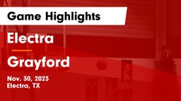 Electra  vs Grayford Game Highlights - Nov. 30, 2023