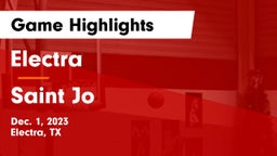 Electra  vs Saint Jo Game Highlights - Dec. 1, 2023