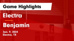 Electra  vs Benjamin  Game Highlights - Jan. 9, 2024