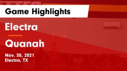 Electra  vs Quanah  Game Highlights - Nov. 30, 2021