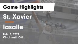 St. Xavier  vs lasalle Game Highlights - Feb. 5, 2021