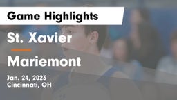 St. Xavier  vs Mariemont  Game Highlights - Jan. 24, 2023