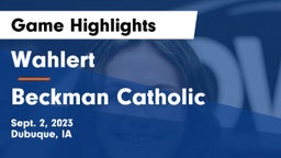 Wahlert  vs Beckman Catholic  Game Highlights - Sept. 2, 2023
