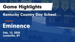 Kentucky Country Day School vs Eminence  Game Highlights - Feb. 12, 2020