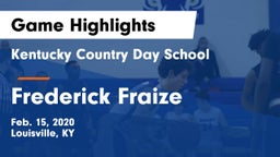Kentucky Country Day School vs Frederick Fraize Game Highlights - Feb. 15, 2020