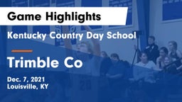 Kentucky Country Day School vs Trimble Co Game Highlights - Dec. 7, 2021