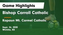 Bishop Carroll Catholic  vs Kapaun Mt. Carmel Catholic  Game Highlights - Sept. 26, 2020