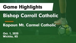 Bishop Carroll Catholic  vs Kapaun Mt. Carmel Catholic  Game Highlights - Oct. 1, 2020