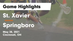 St. Xavier  vs Springboro  Game Highlights - May 28, 2021