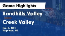 Sandhills Valley vs Creek Valley  Game Highlights - Jan. 8, 2021
