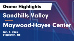 Sandhills Valley vs Maywood-Hayes Center Game Highlights - Jan. 5, 2023