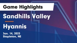 Sandhills Valley vs Hyannis  Game Highlights - Jan. 14, 2023