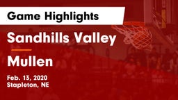 Sandhills Valley vs Mullen  Game Highlights - Feb. 13, 2020