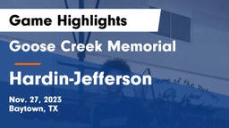 Goose Creek Memorial  vs Hardin-Jefferson  Game Highlights - Nov. 27, 2023