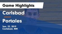 Carlsbad  vs Portales  Game Highlights - Jan. 22, 2019