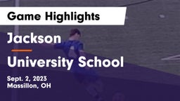 Jackson  vs University School Game Highlights - Sept. 2, 2023