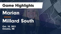 Marian  vs Millard South  Game Highlights - Oct. 18, 2021