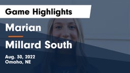 Marian  vs Millard South  Game Highlights - Aug. 30, 2022