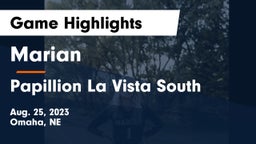 Marian  vs Papillion La Vista South  Game Highlights - Aug. 25, 2023
