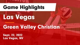 Las Vegas  vs Green Valley Christian Game Highlights - Sept. 22, 2022