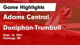 Adams Central  vs Doniphan-Trumbull  Game Highlights - Sept. 16, 2021