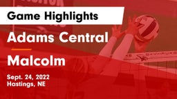 Adams Central  vs Malcolm  Game Highlights - Sept. 24, 2022