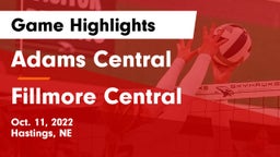 Adams Central  vs Fillmore Central  Game Highlights - Oct. 11, 2022