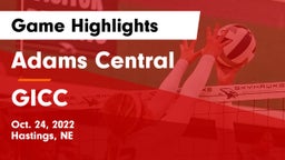 Adams Central  vs GICC Game Highlights - Oct. 24, 2022
