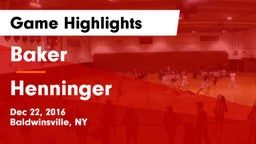 Baker  vs Henninger Game Highlights - Dec 22, 2016