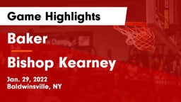 Baker  vs Bishop Kearney  Game Highlights - Jan. 29, 2022