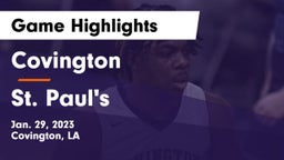 Covington  vs St. Paul's  Game Highlights - Jan. 29, 2023