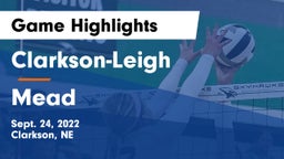 Clarkson-Leigh  vs Mead Game Highlights - Sept. 24, 2022