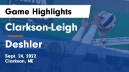 Clarkson-Leigh  vs Deshler  Game Highlights - Sept. 24, 2022