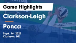 Clarkson-Leigh  vs Ponca  Game Highlights - Sept. 16, 2023