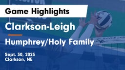 Clarkson-Leigh  vs Humphrey/Holy Family  Game Highlights - Sept. 30, 2023