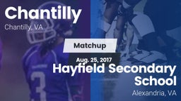 Matchup: Chantilly High vs. Hayfield Secondary School 2017