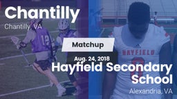 Matchup: Chantilly High vs. Hayfield Secondary School 2018