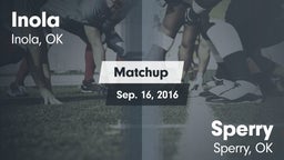 Matchup: Inola  vs. Sperry  2016
