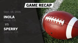 Recap: Inola  vs. Sperry  2016