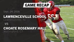 Recap: Lawrenceville School vs. Choate Rosemary Hall  2016
